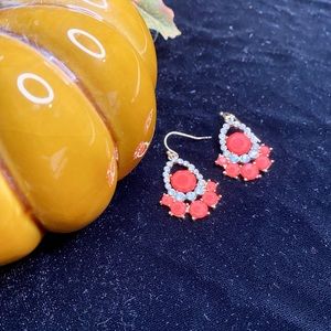 3 / $10 NWT Earrings Bright orange and opal like stones with gold